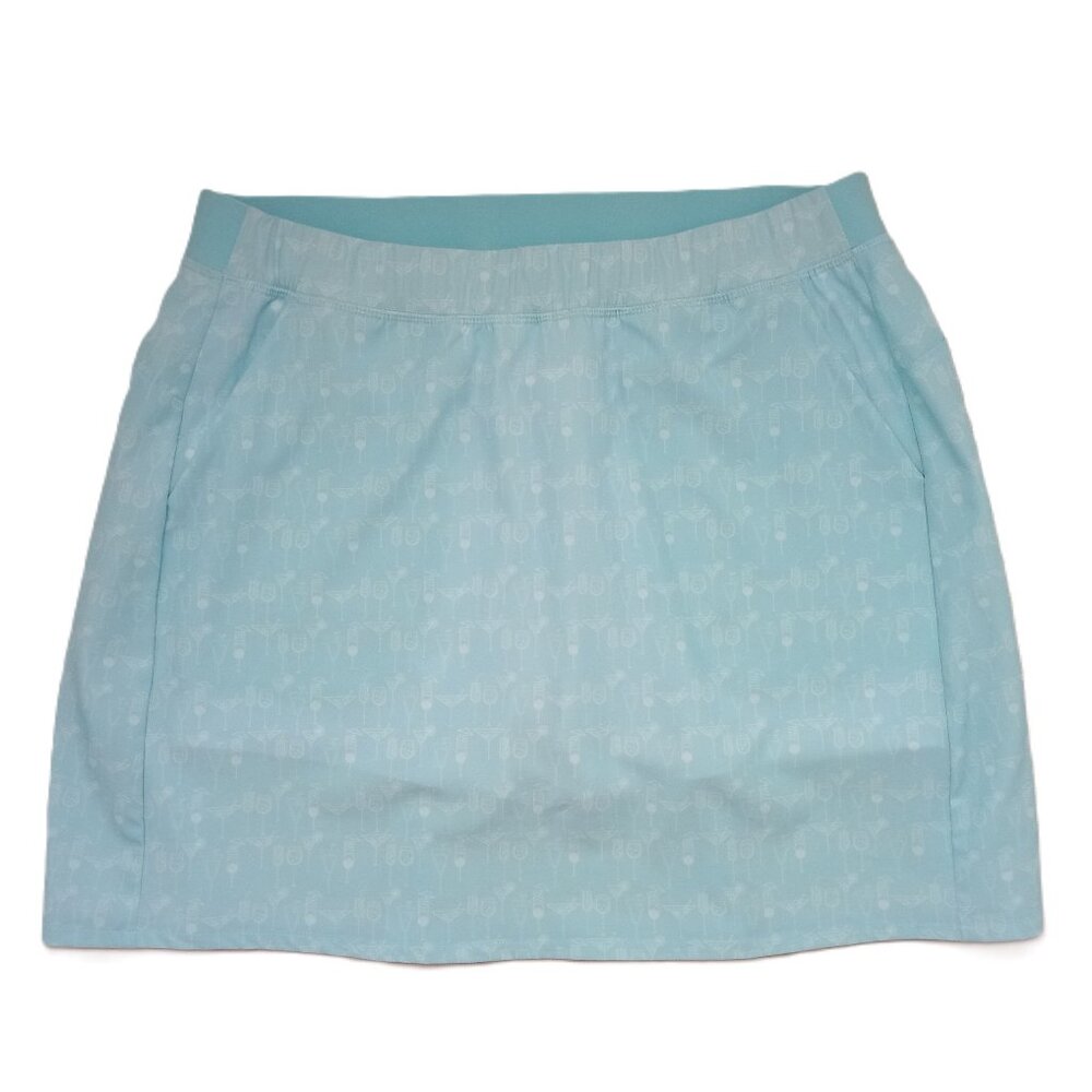 Kyodan Women's Golf Skort Pleated Skirt Biker Shorts Pale Blue Size M